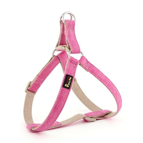 Plutus Pet Cotton Hemp Step in Dog Harness, Sustainable, Lightweight and Escape