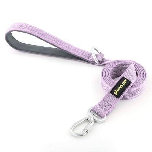 Plutus Pet Heavy Duty Dog Leash with Lockable Aluminum Carabiner, 4/6 Feet Long, Double